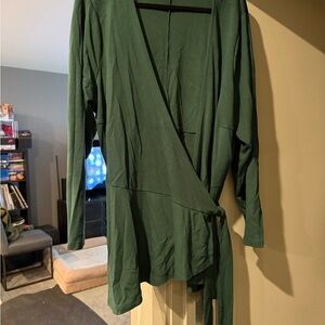 Eloquii Deep Green Blouse